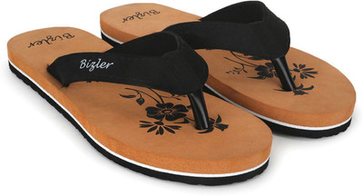 BIZLER Women Soft Ortho Slippers | Lightweight, Non-Slip & Stylish Daily Wear Flip Flops(Brown , 7)