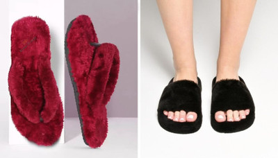 Sale YUG Women Flip Flops(Black, Green , 7)