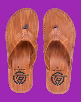 THE BABA Men Flip Flops(Brown , 6)