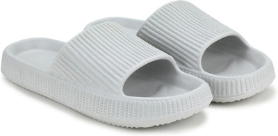 Shoe Island Men Slides(White , 10)