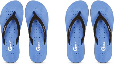 G Best Women 2 Pair of Women Flip Flop Slipper Slippers(Blue , 8)