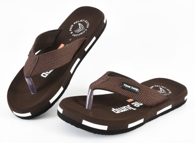 Time Jump Men Flip Flops(Brown , 8)