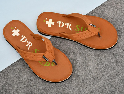 DR STTEP Men Soft Ortho Slippers for Men | Comfy Anti-Skid Flip Flops for Daily Use Slippers(Tan , 8)