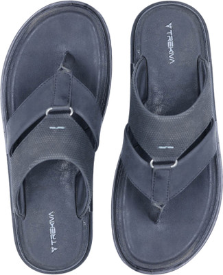 TREKIVA Men Flip Flops(Black , 10)