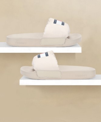 TOMMY HILFIGER Women Slides(Beige , 3.5)