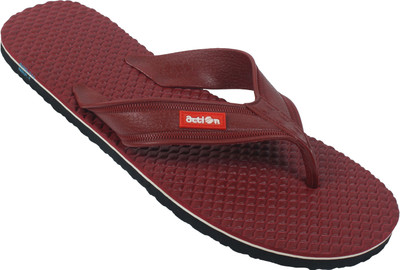 ACTION MILANO Men Slippers(Maroon , 10)
