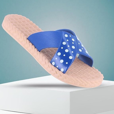 FLITE Women Slippers(Blue , 4)