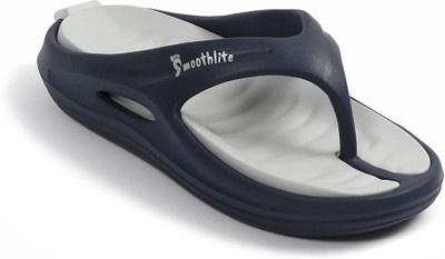 Smoothlite Men Dual Tone slipper comes with Removable Insole, Ultra Comfort & Anti Slip Backing Flip Flops(Blue, Grey , 10)