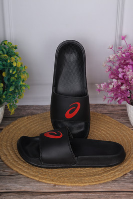 TAGLINE Men Flip Flops(Black , 7)