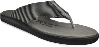 DR STTEP Men Flip Flops(Black , 6)