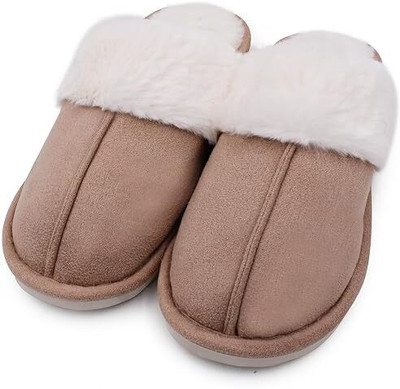 VRITRAZ Women Slippers(Beige , 6)