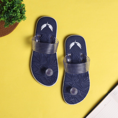 Lite Hawks Men Stylish Ortho |Lightweight|Breathable|Anti-Slip|Pain Relief|Flip Flop for Boys Slippers(Navy , 10)