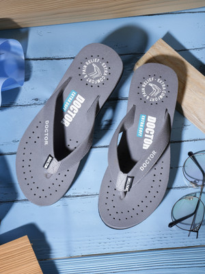 DOCTOR EXTRA SOFT Women Women's House Slipper for Women's Ortho Care Dr Orthopaedic Super Comfort Fit Flat Cushion Chappal Flip-Flop for Ladies and Girl�s OR D-16 Flip Flops(Grey , 6)