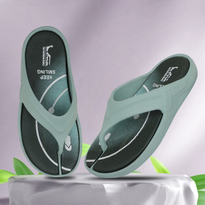 ENA Women ENA Women's Orthopedic Comfort Slippers|Soft EVA Flip-Flops Anti-Slip Sole Slippers(Green , 7)