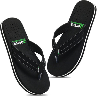 Doctor Health Super Soft Men Newly launch Premium Soft Comfortable Orthopaedic Diabetic Lightweight Antiskid Slippers(Black , 9)