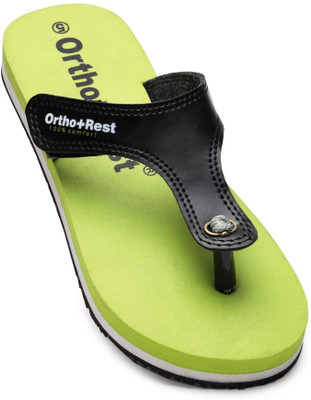 Ortho + Rest Women Women Orthopedic Doctor Soft Slipper | Pregnancy Non-Slip | Diabetic | Daily Use Flip Flops(Olive , 8)