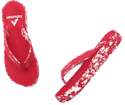 ASHUMAN Women Women's Comfortable Stylish and Trending Flip Flops Slippers For Women/Girls Slippers(Red , 7)