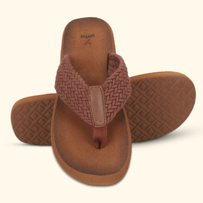 yoho Men Slippers(Tan , 8)