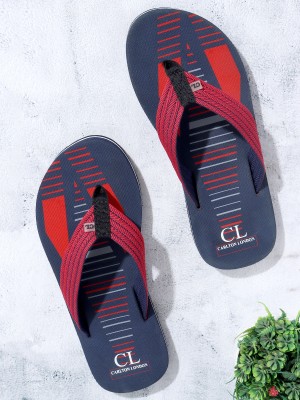 CARLTON LONDON Men Flip Flops(Red, Blue , 9)