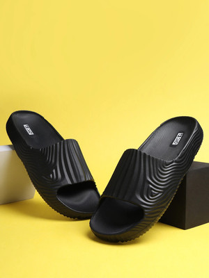 TOE CANDY Men Slides(Black , 7)