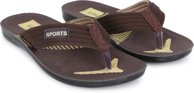 airaqua Men Stylish Slipper|Comfortable Flipflop&Slides|Chappal|Lightweight|Mens&Boys Flip Flops(Brown , 9)