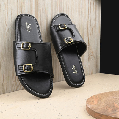 Knoos Men Slides(Black , 8)