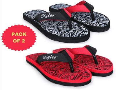BIZLER Women Soft Ortho Slippers | Lightweight, Non-Slip & Stylish Daily Wear Flip Flops(Multicolor , 4)