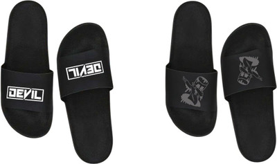 nvisan Men Slides(White, Grey , 7)