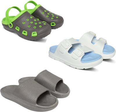Acorn Men Slides(Green, Blue, Grey , 8)