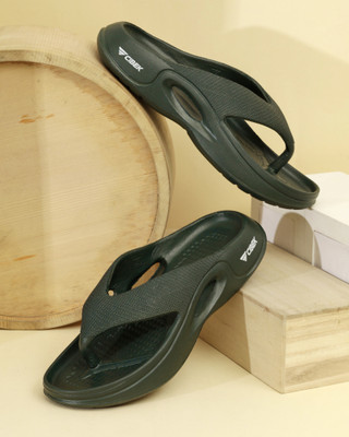 CIBEK Men Flip Flops(Green , 7)