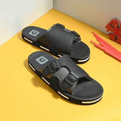 Doctor Health Super Soft Men Newly Launch Stylish | Cushioned | Comfortable | Breathable | Adjustable Strap Slippers(Black , 10)