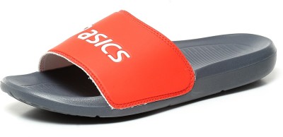 Asics Men Slides(Red, White , 10)