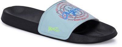 JK PORT Men Slides(Red, Blue , 9)