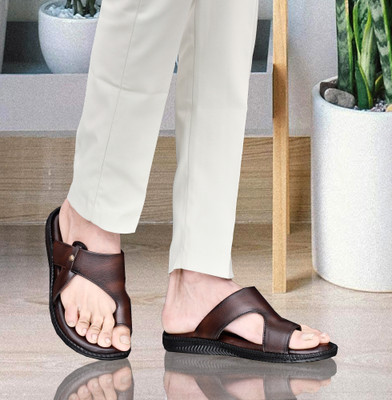 ZIRSQ Men Slippers(Brown , 9)