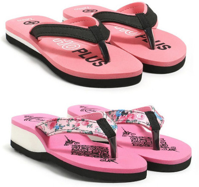 zebio Women Slippers(Pink, Black, Pink , 5)