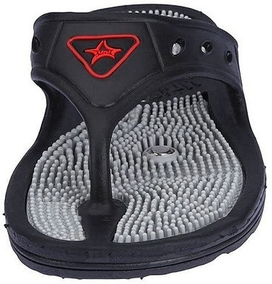Acupunctoreum Men Slippers(Black , 5)