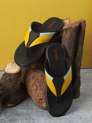 Roadster Men Flip Flops(Yellow , 7)