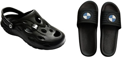 BLIBBERS Men Slides(Black, Black , 6)