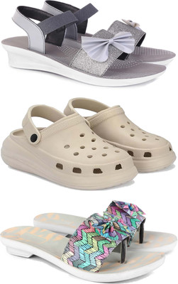 Pennen Women Slippers(Grey , 8)