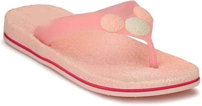 ESA Women Flip Flops(Beige , 4)