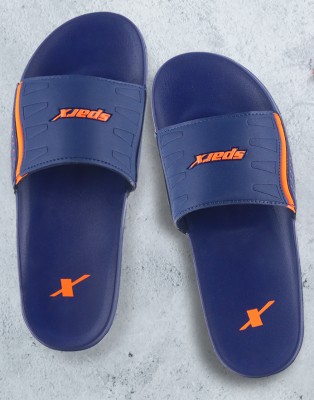 Sparx Men Slides(Navy, Orange , 6)