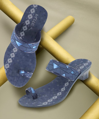 FLITE Women Slippers(Blue , 6)