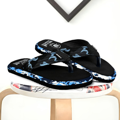 BEE U NIK Men Flip Flops(Blue , 7)