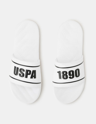 U.S. POLO ASSN. Men Slides(White , 10)