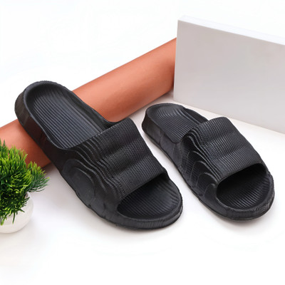 ERANC Men Slides(Black , 7)
