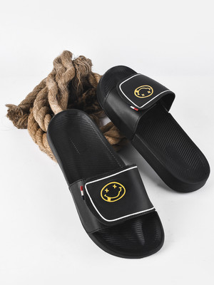 Footfit Men Slides(Black , 11)