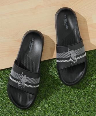 U.S. POLO ASSN. Men Slides(Black , 10)
