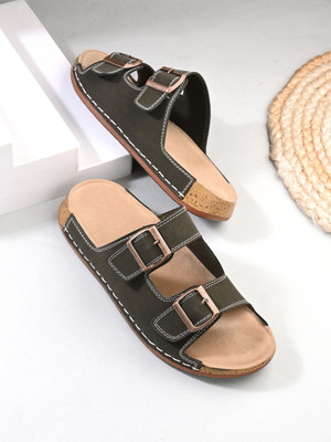 FAV SHOES Men Slippers(Green , 7)