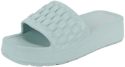 ORTHO JOY Women Slides(Blue , 5)