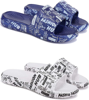 DRACKFOOT Men Slides(White , 10)